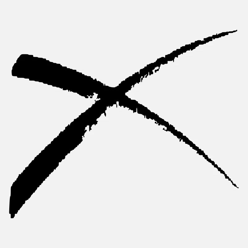 Kreuz-Pinselstrich