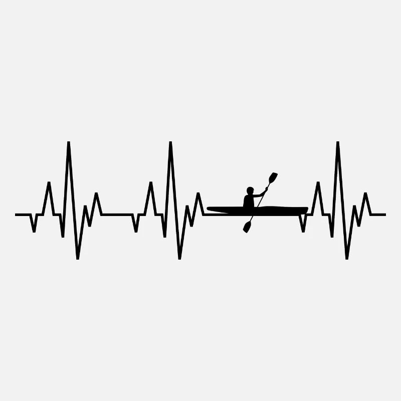 Heartbeat ECG Canoeing Canoë Bateau à rames