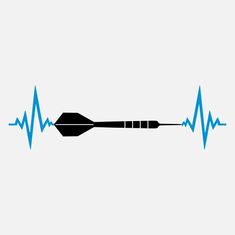 fréquence cardiaque battement impulsion logo texte jouer fléchettes v