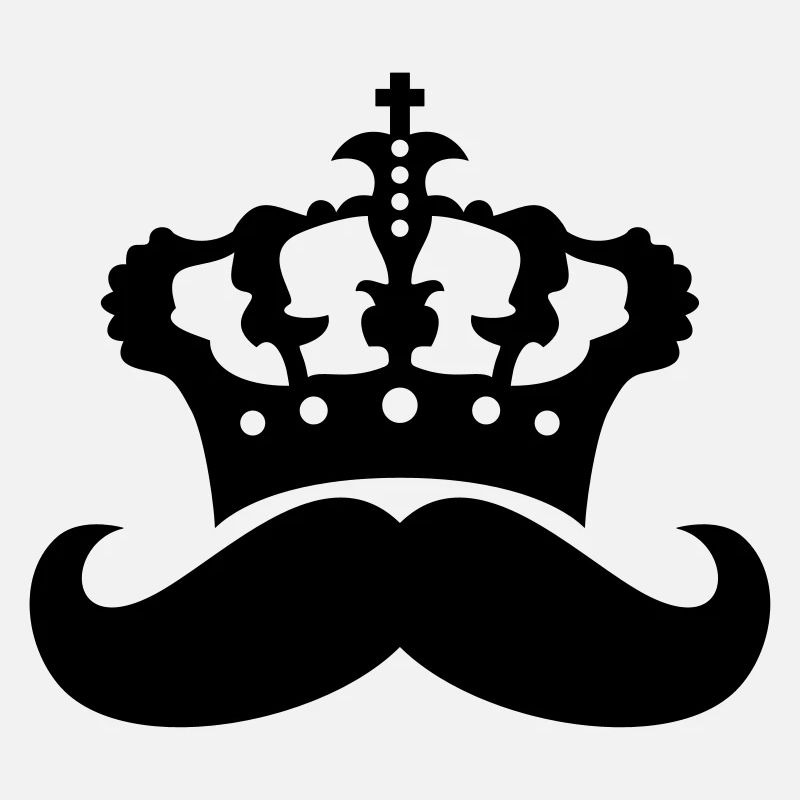 koenig krone herrscher prince mustache moustachu