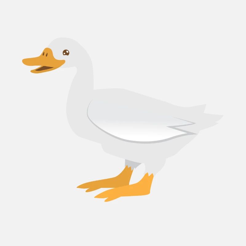 Canard blanc debout