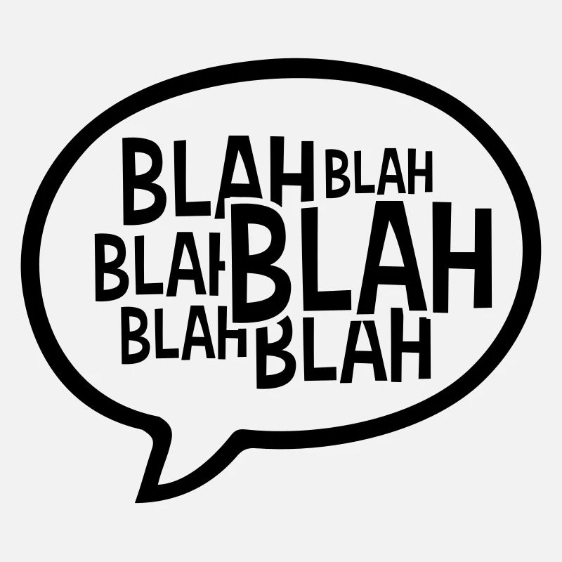 Bulle de dialogue comique bla