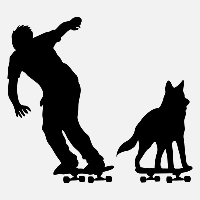 Patinage avec chien