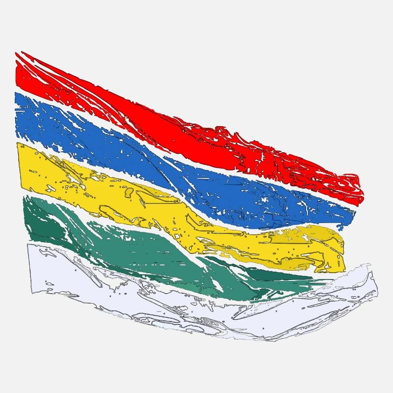 Drapeau Terschellinger - Drapeau de Terschelling