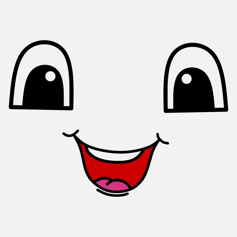 Visage mignon avec un sourire heureux