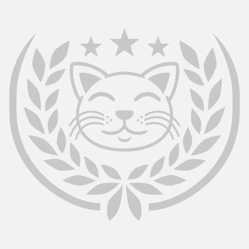 Star Face Cat Laurel Wreath