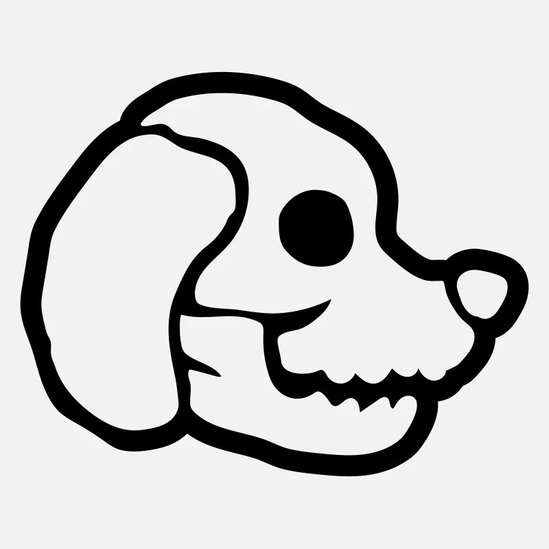 Skull Dog Halloween Skeleton