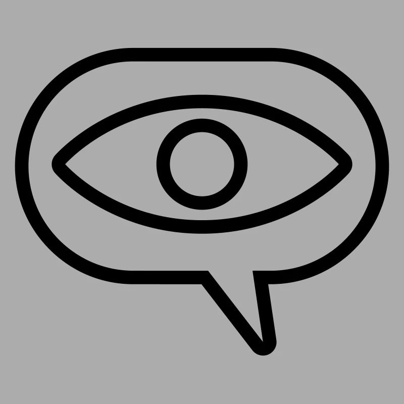 Vision visuelle Oeil Bulle de parole