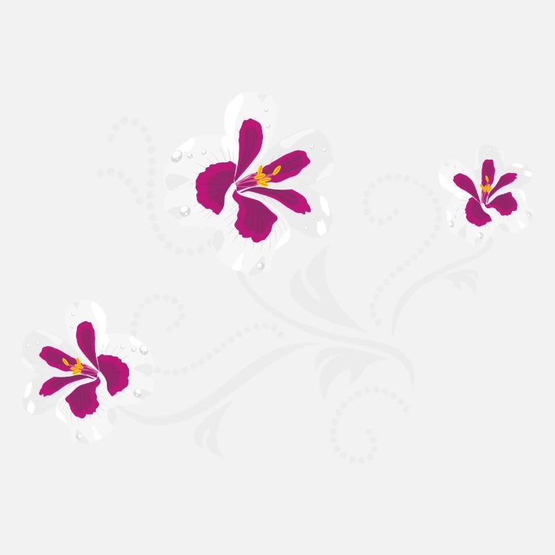 Fleurs de pélargonium stylisées
