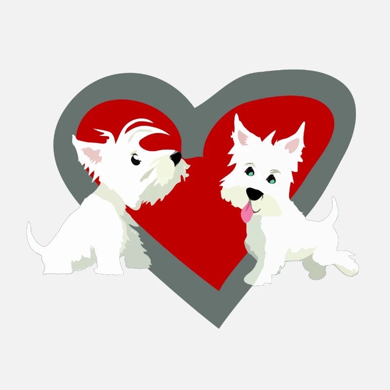 Valentinstag liebende Hunde