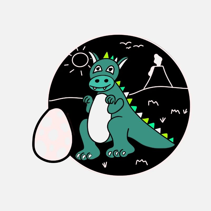 Dinosaure avec œuf