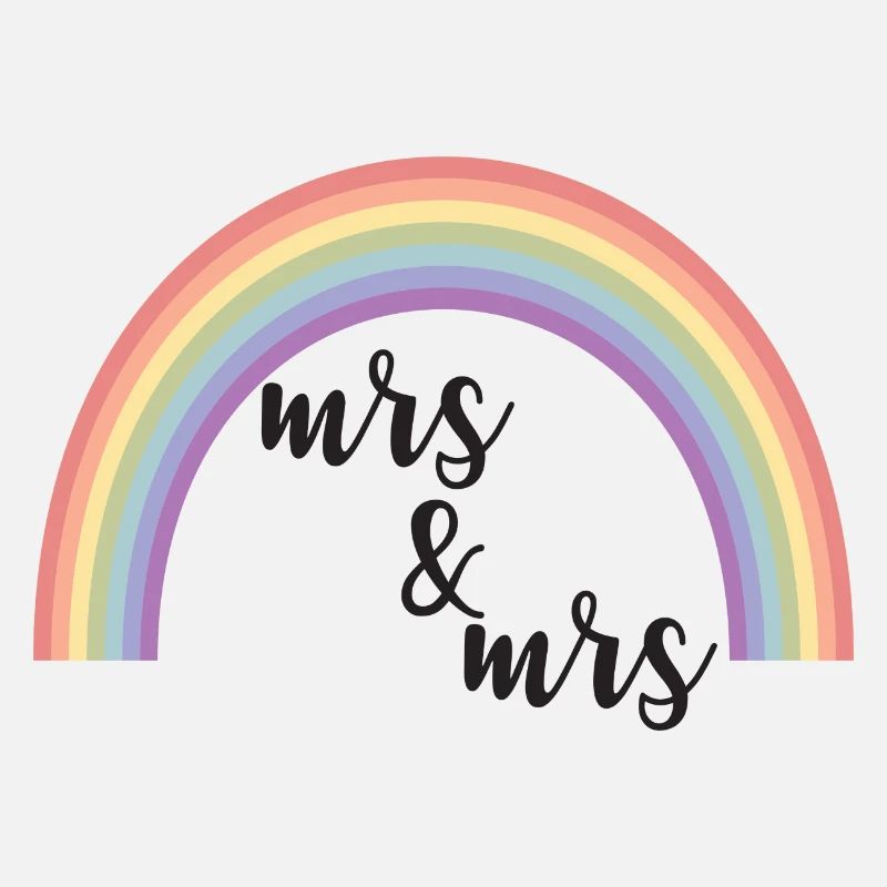 Rainbow Stripes Mrs et Mrs