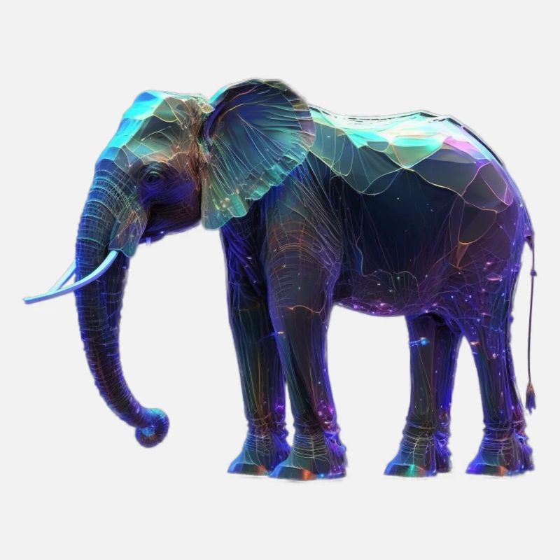 Éléphant irisant I