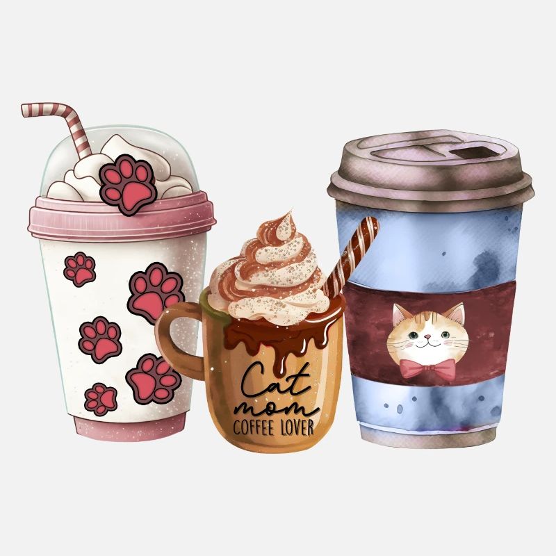Maman chat aime le café