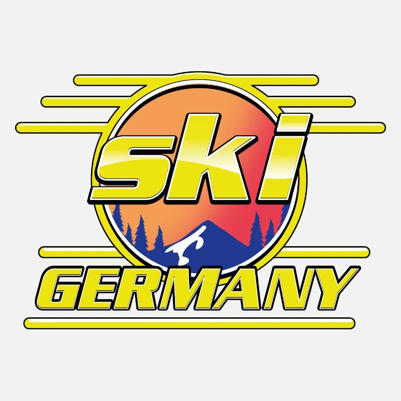 Ski Germany retro style ski logo