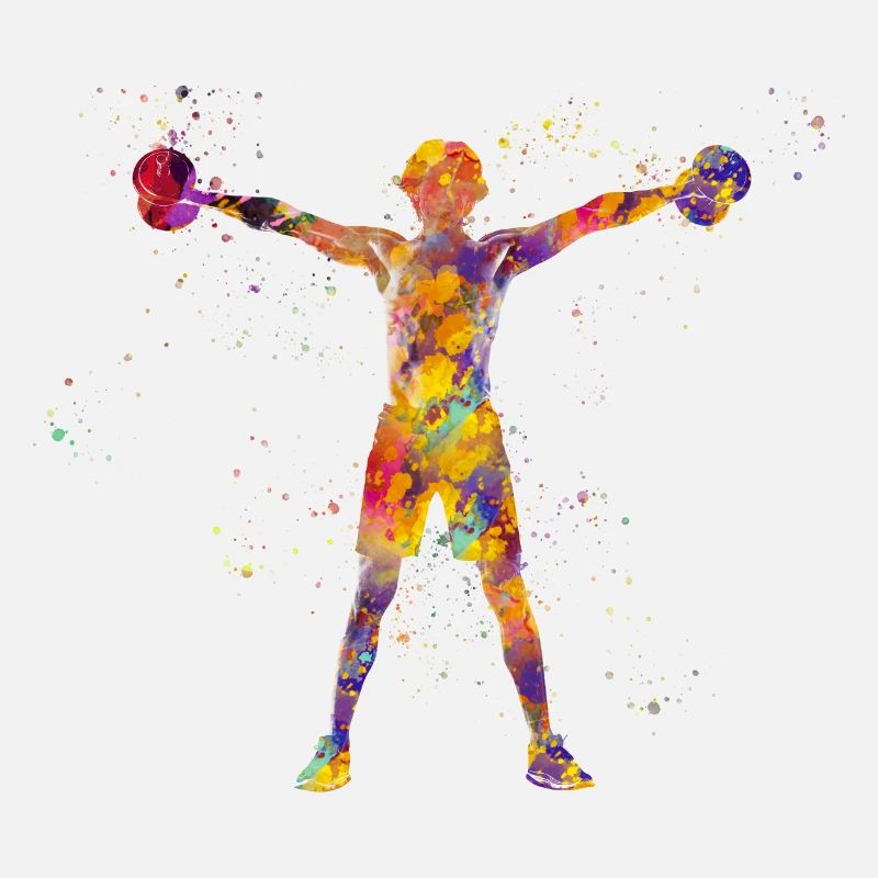 Exercice de gymnastique à l’aquarelle