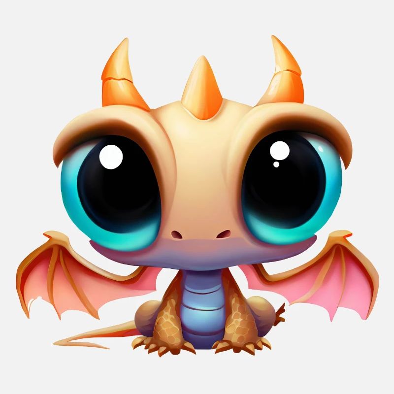 Cute Dragon With Big Eyes
