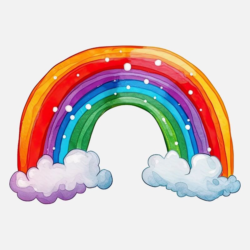 Multicolored Bridge to Happiness-LGBT Pride