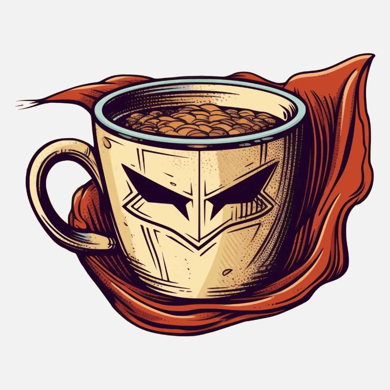Le café et le cappuccino comme super-héros de la caféine