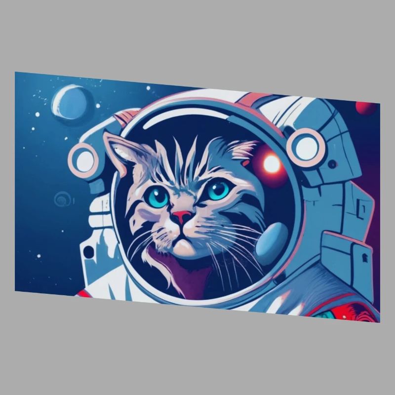 Chat astronaute dans l’espace