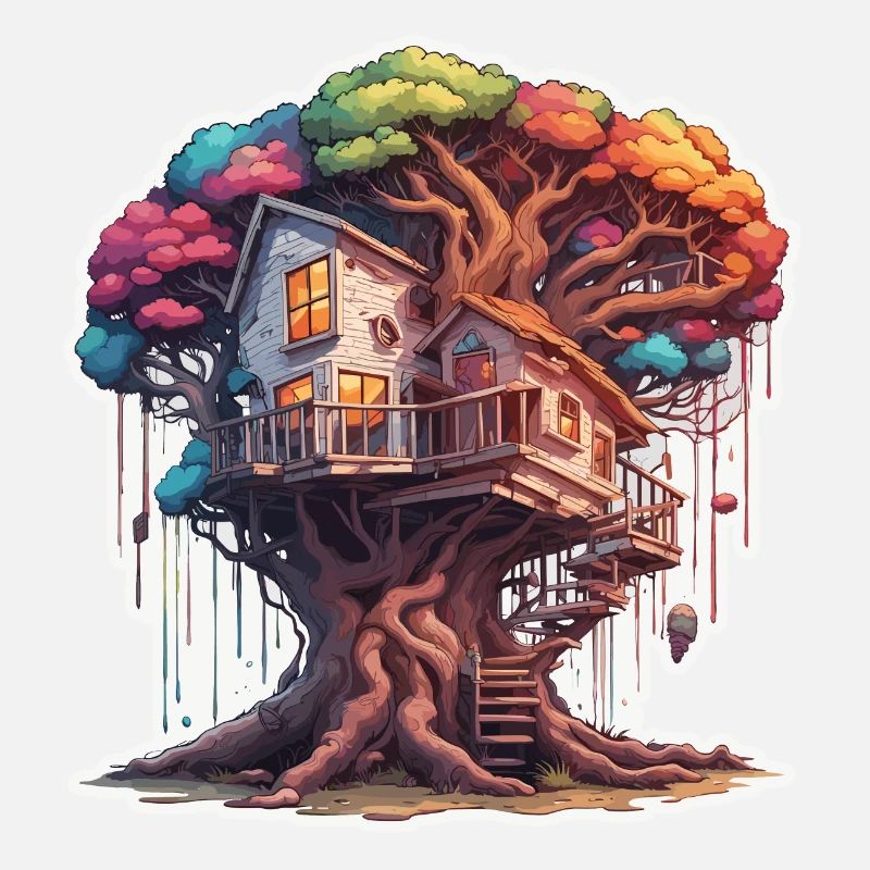 Cabane dans les arbres / Cime des arbres / Cabane dans les arbres / Aventure
