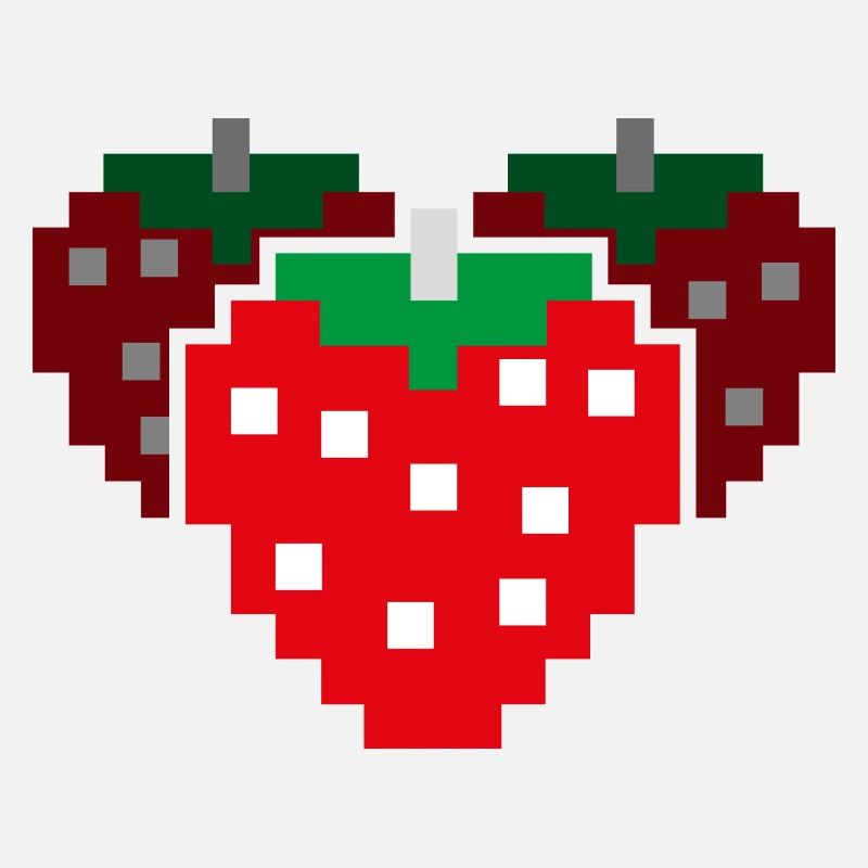 8 Bit Pixel Erdbeere 80er Jahre Videospiel 100 Tage