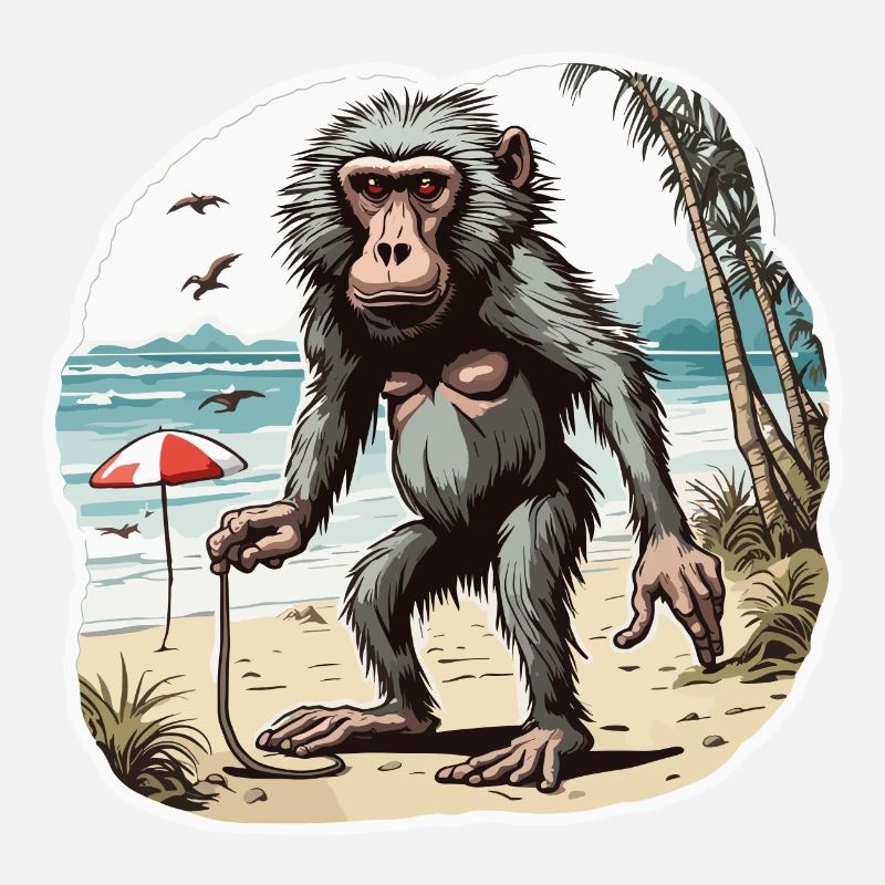 Monkey / Animal / Zoo / Babian / Wild / Comic