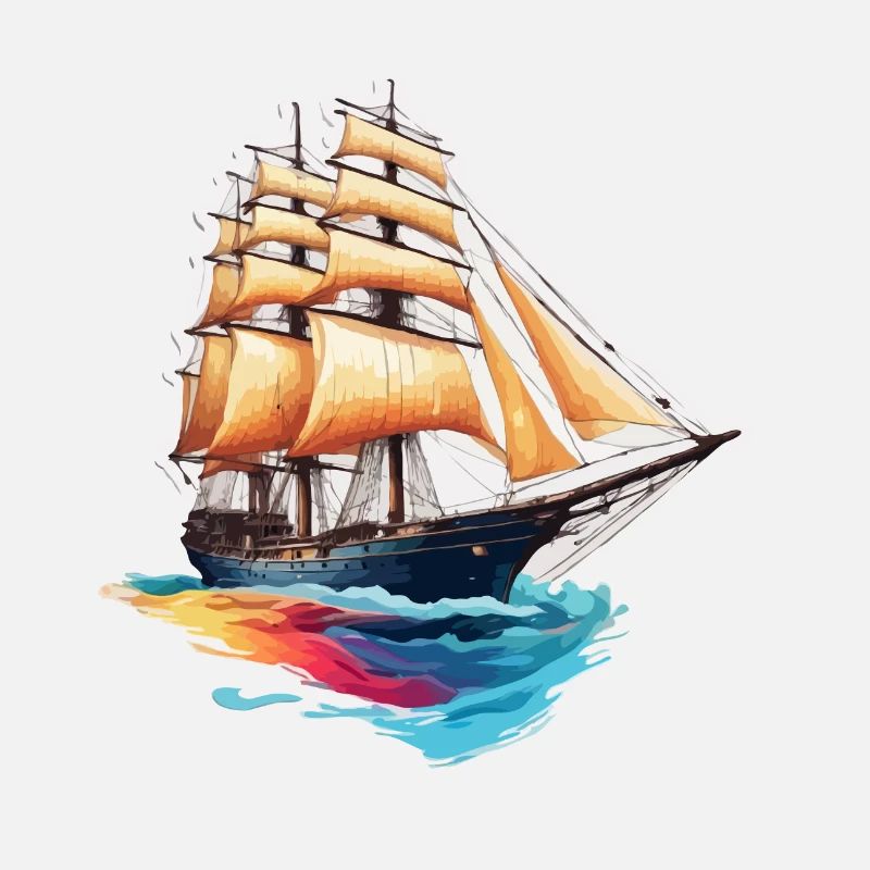 Piraten Schiff / Boot / Meer / Ocean / Wellen