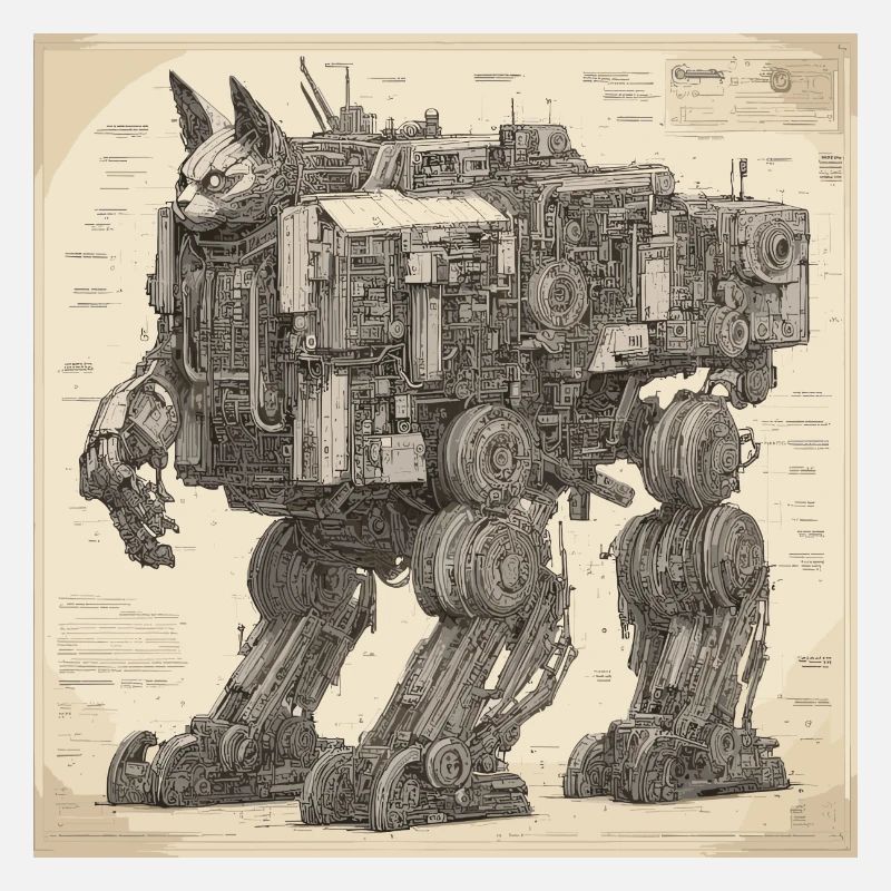 Plan / Sépia / Vintage / Rétro / Robot