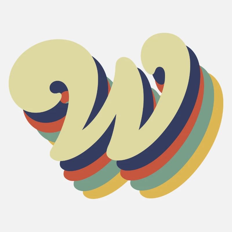 Lettre w rétro