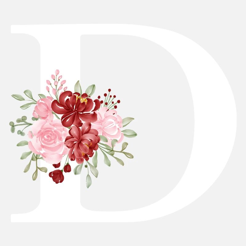 Roter Blumenbuchstabe D