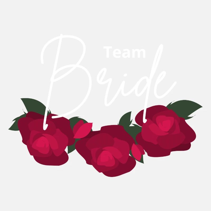 Team Bride fleur rouge minimaliste