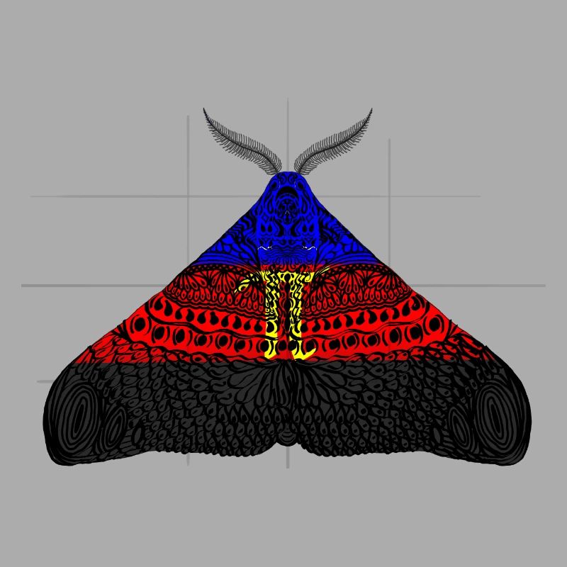 Polyamorous Pride Moth Motif A