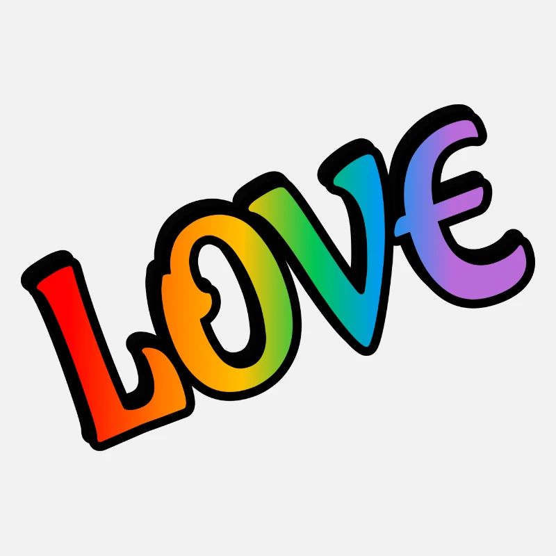 Retro Regenbogen Liebe