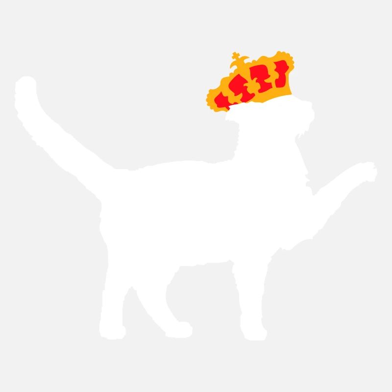 King Cat Royale Crown Queen King Silhouette
