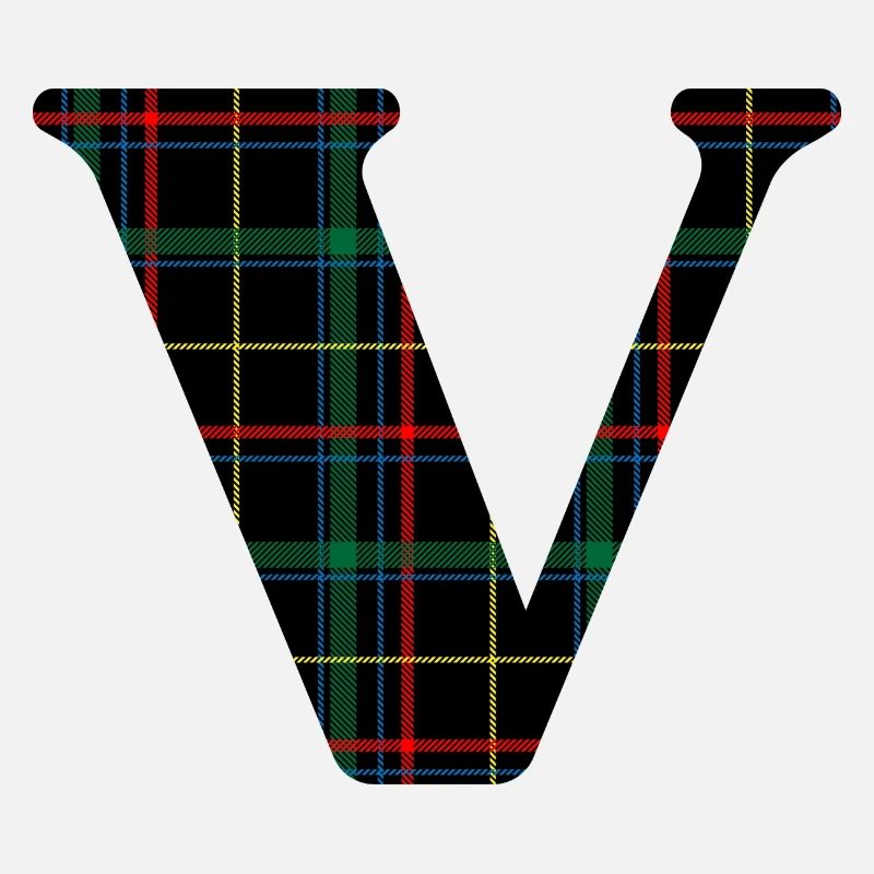 Monogramm gegen schottischen Tartan