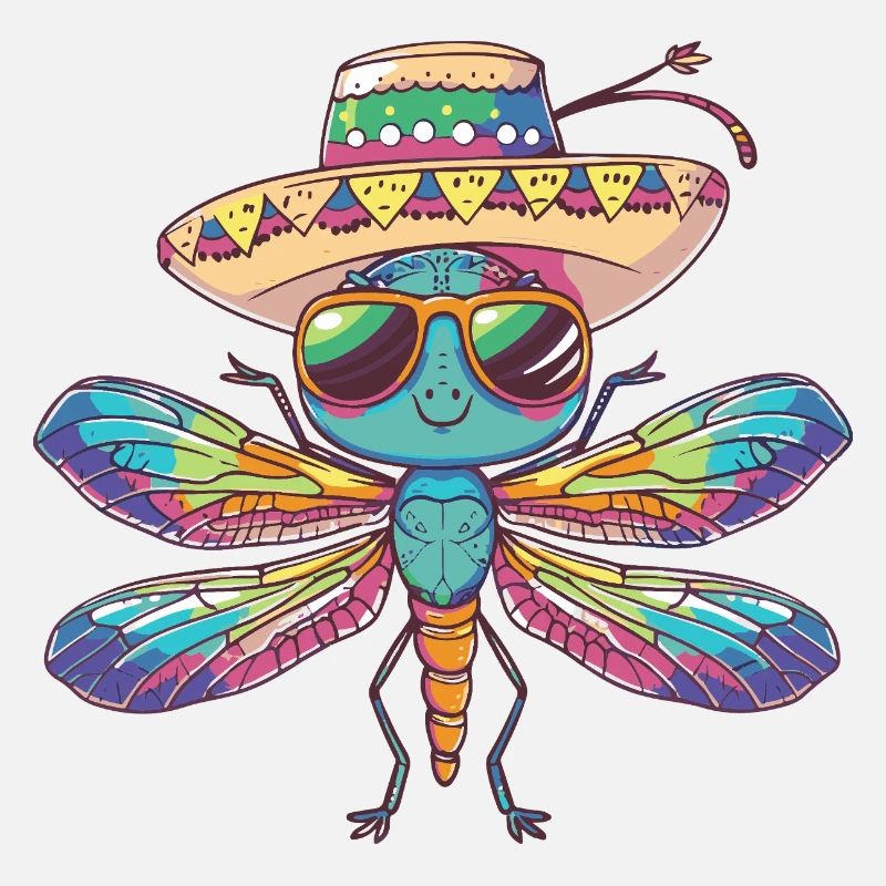 Libellule Drôle Sombrero