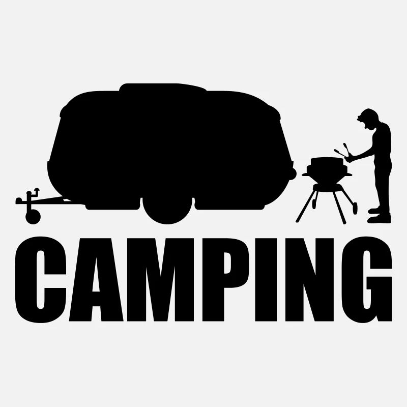 anhaenger camping caravan grilling food hunger s