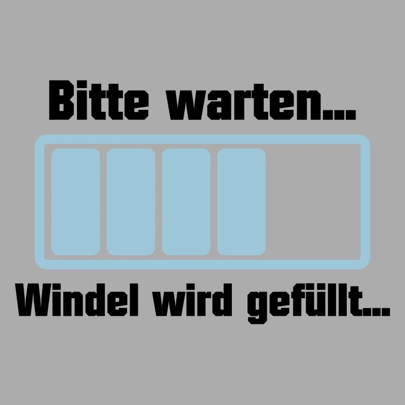 bitte warten windel wird gefüllt