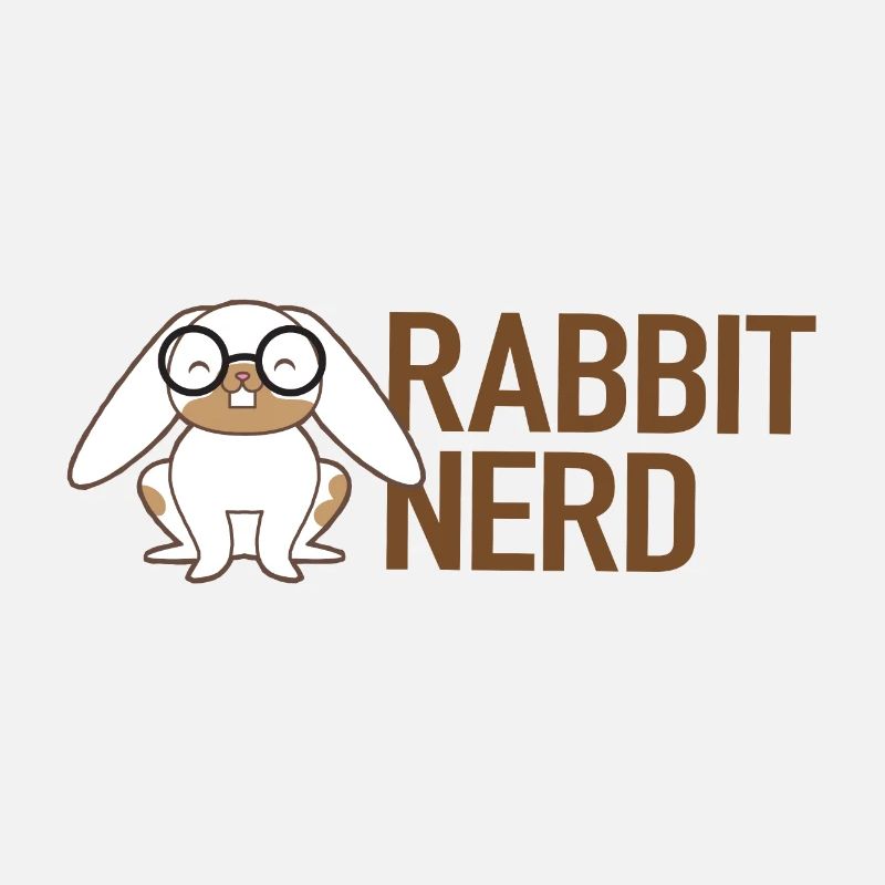 Nerd de lapin avec lapin blanc et brun