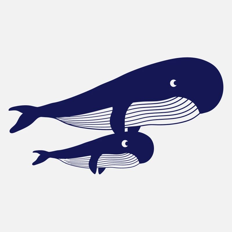 Conception de baleine bleue maman