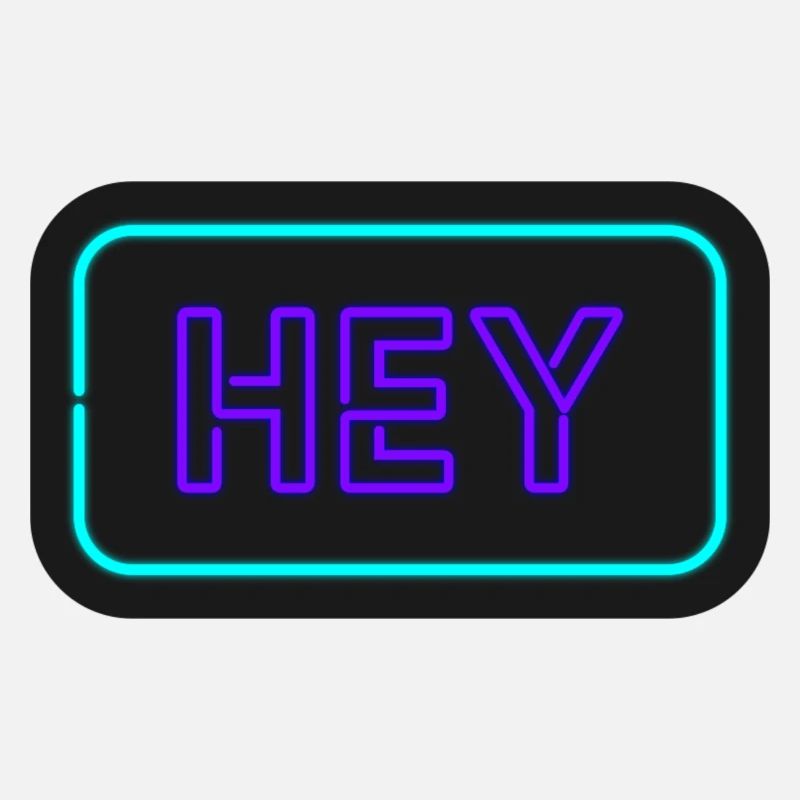 Hé le néon bouclier design