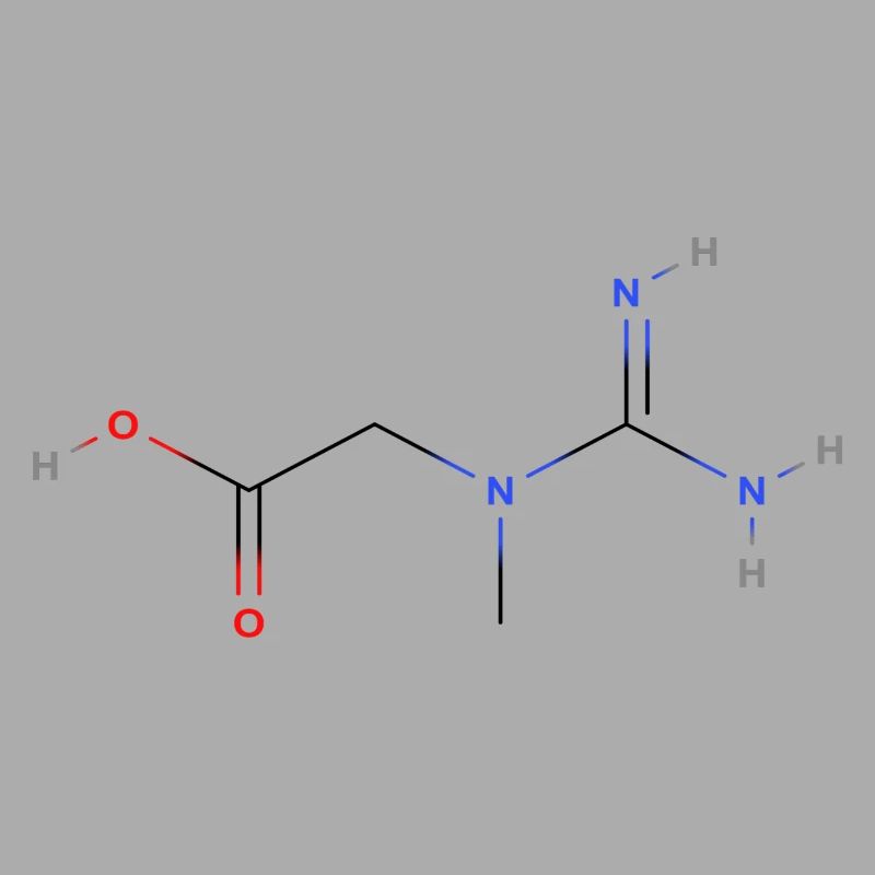 Creatine Molecule - Colored Structural Formula