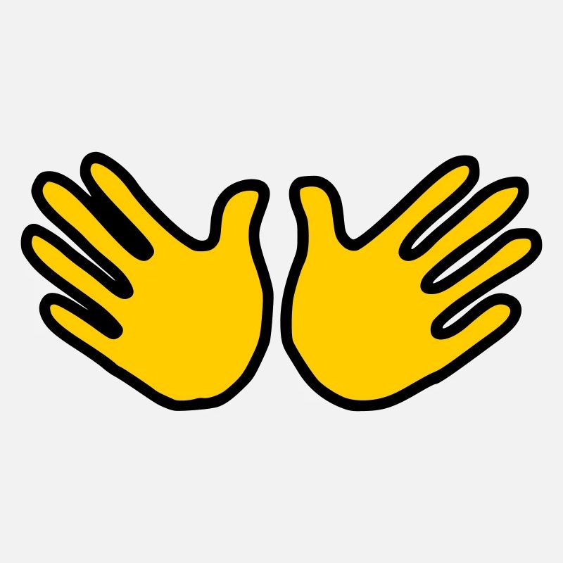 Emoji Hand Open Sketch Color