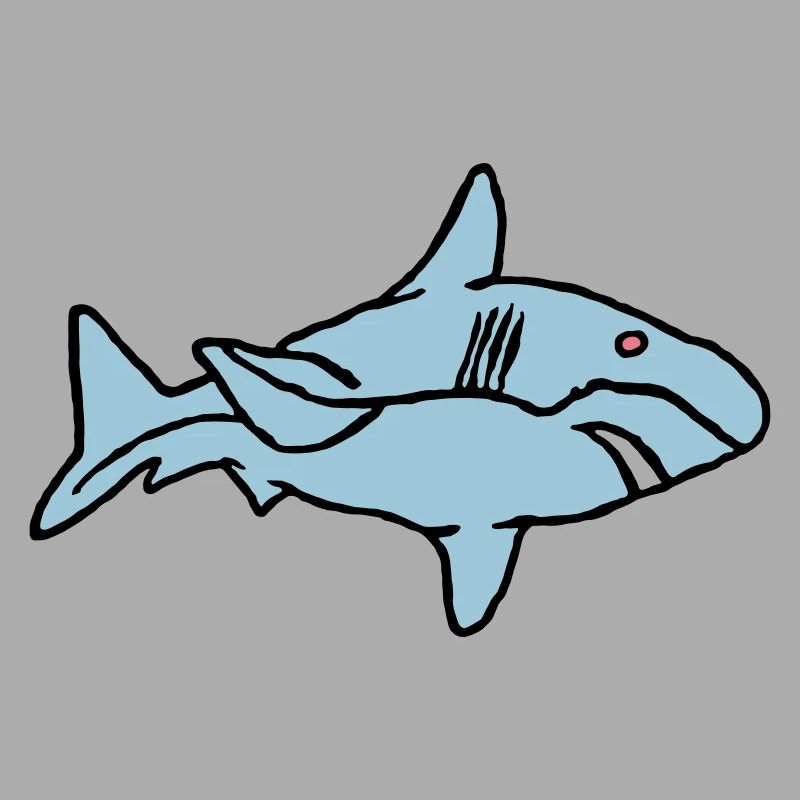 Poisson Requin Prédateur Eau Graffiti Océan