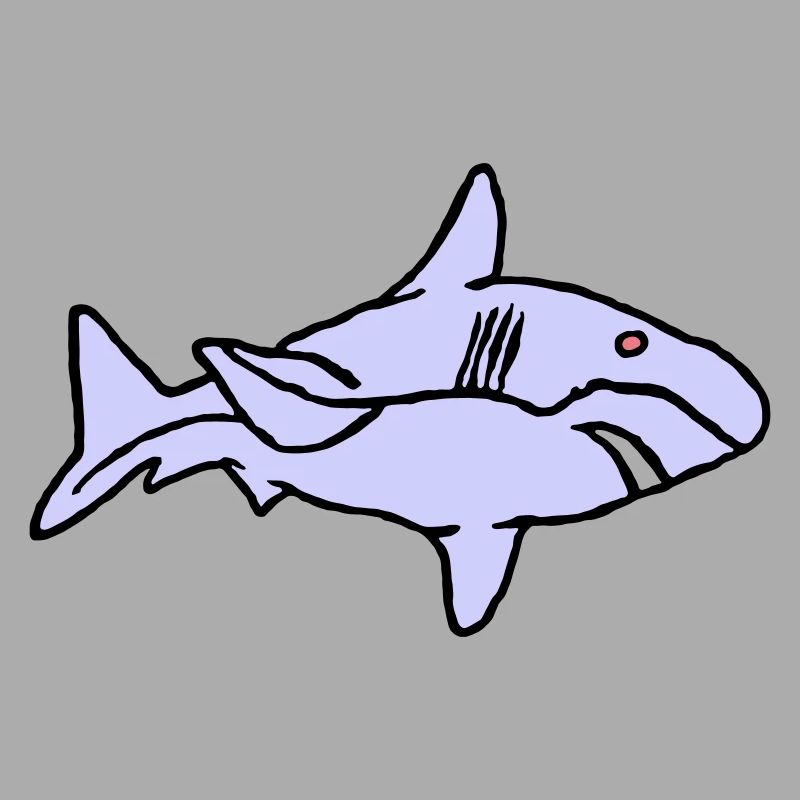 Poisson Requin Prédateur Eau Graffiti Océan