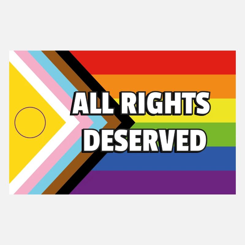 Inclusive Pride Progress Flag TOUS DROITS MÉRITÉS