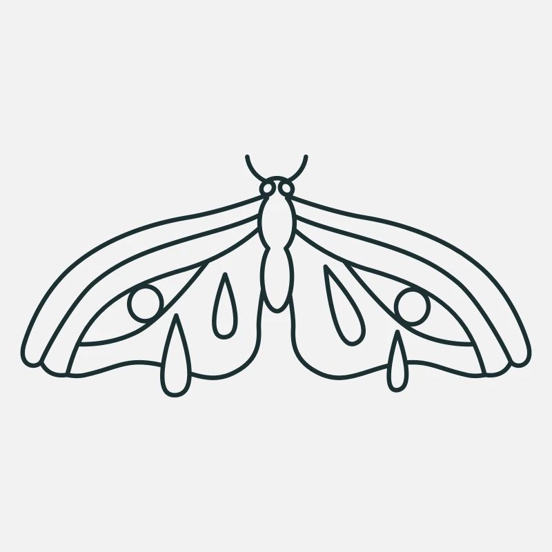 Triste papillon de nuit qui pleure