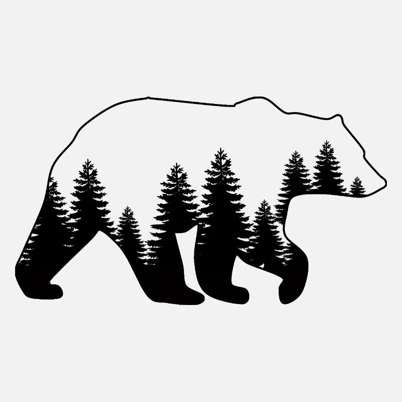 Ours et arbres