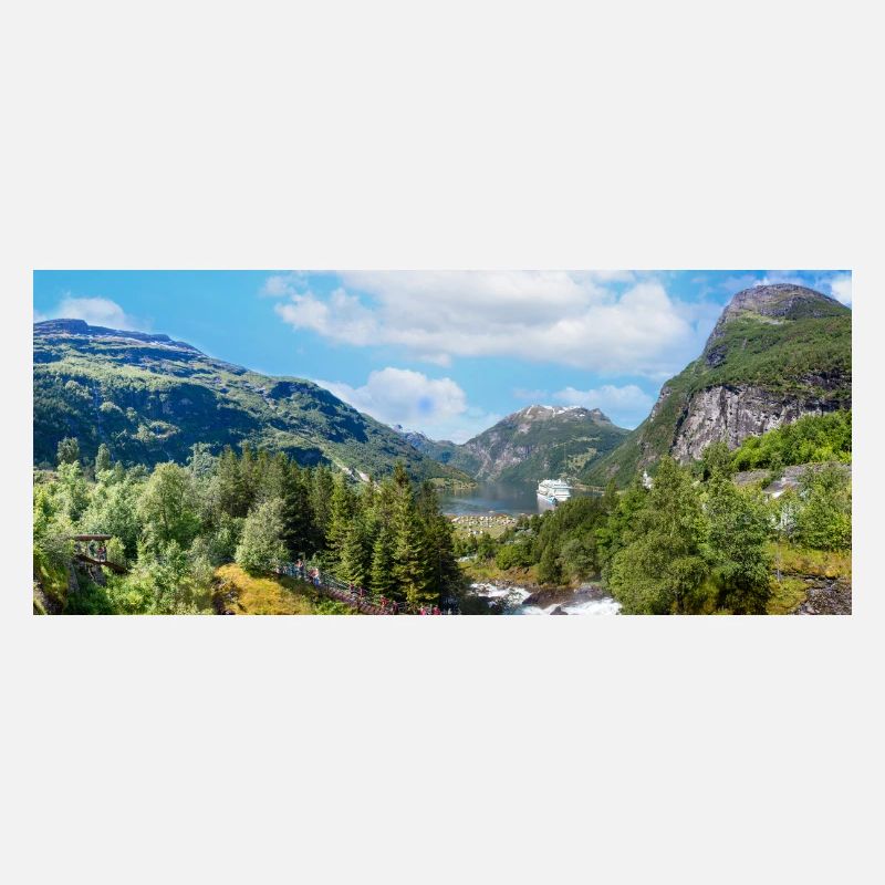 Geiranger panorama Storseterfossen Norvège